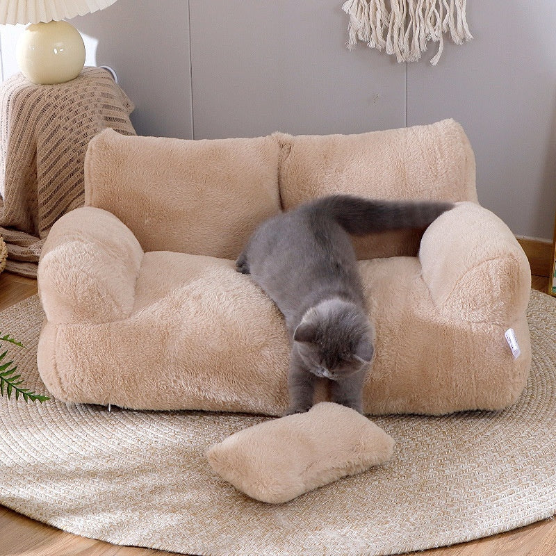 Ultra Soft Plush Dog & Cat Sofa Bed | Cozy Pet Couch – Pawnest