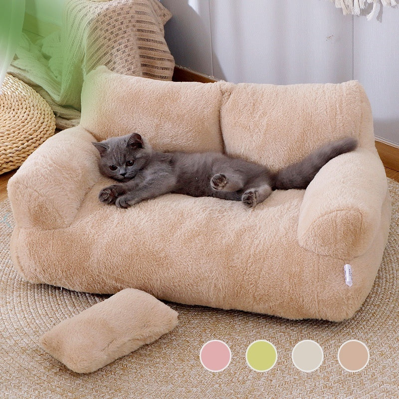 Ultra Soft Plush Dog & Cat Sofa Bed | Cozy Pet Couch – Pawnest